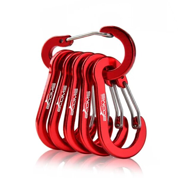 Booms Fishing CC1 Steel Small Carabiner Clips Outdoor Camping  Multi Tool  Fishing Acessories 6pcs - Image 12