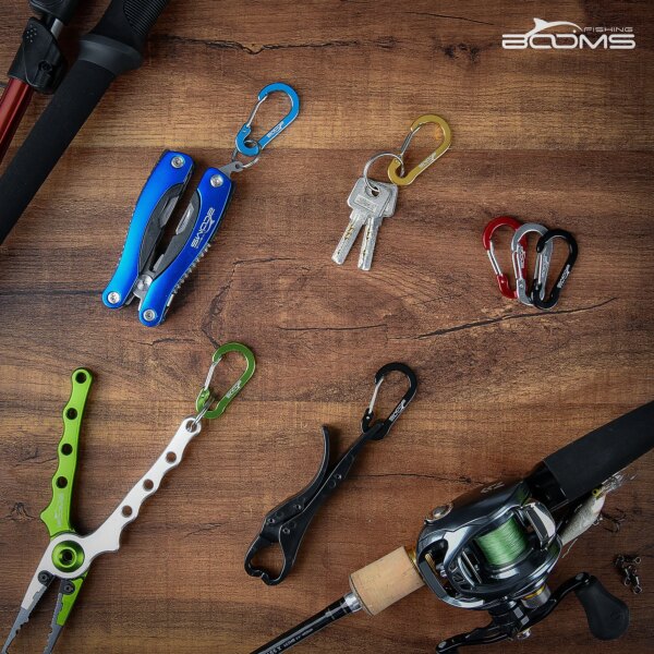 Booms Fishing CC1 Steel Small Carabiner Clips Outdoor Camping  Multi Tool  Fishing Acessories 6pcs - Image 6