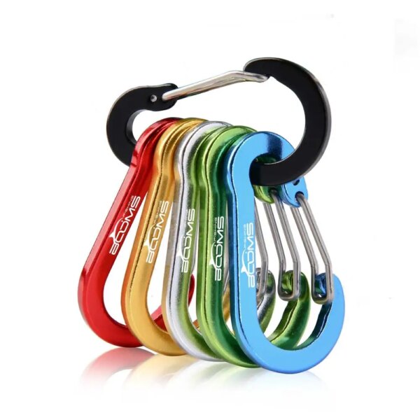 Booms Fishing CC1 Steel Small Carabiner Clips Outdoor Camping  Multi Tool  Fishing Acessories 6pcs - Image 7