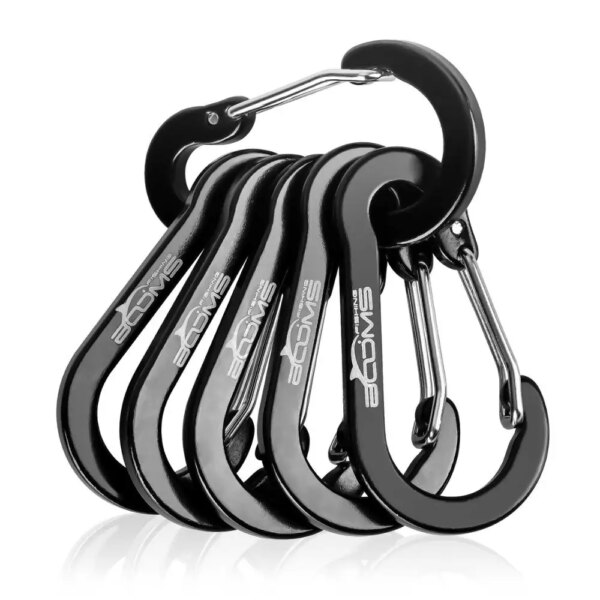 Booms Fishing CC1 Steel Small Carabiner Clips Outdoor Camping  Multi Tool  Fishing Acessories 6pcs - Image 8