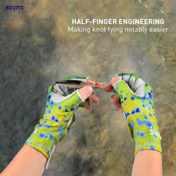 Booms Fishing FG2 Fishing Gloves Sun Protection Fingerless - Image 3