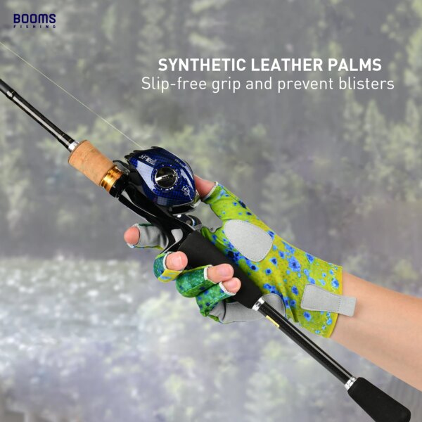 Booms Fishing FG2 Fishing Gloves Sun Protection Fingerless - Image 5