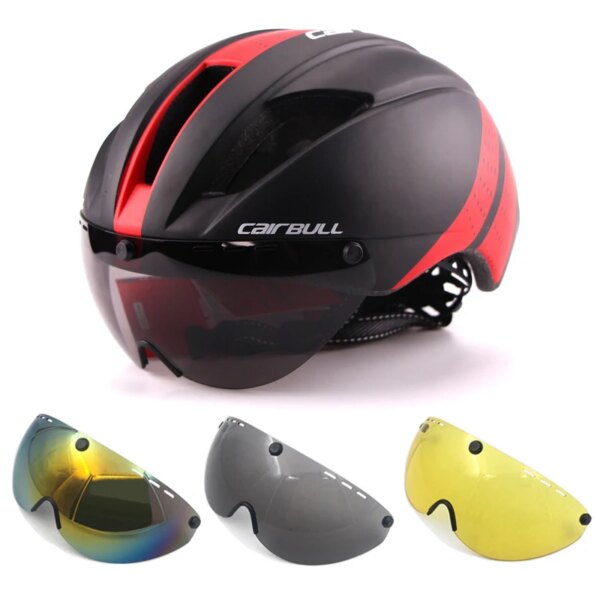 CAIRBULL TT Helmet Time Trial Cycling Helmet Goggles Race Road Bike Helmet with Lens Aero Helmet Bicycle Equipment Casco Ciclism - Image 12