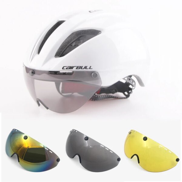 CAIRBULL TT Helmet Time Trial Cycling Helmet Goggles Race Road Bike Helmet with Lens Aero Helmet Bicycle Equipment Casco Ciclism - Image 13