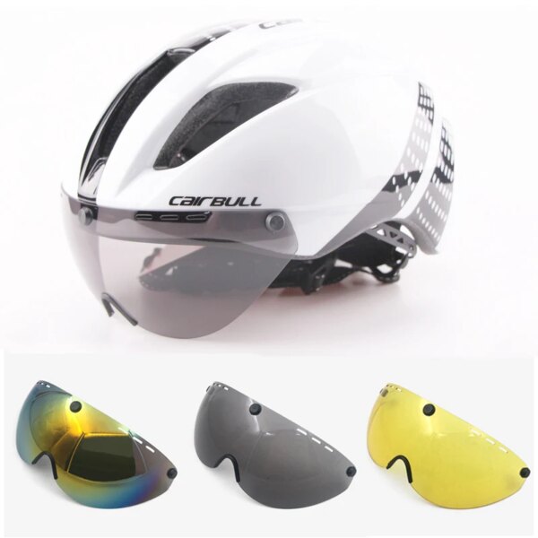 CAIRBULL TT Helmet Time Trial Cycling Helmet Goggles Race Road Bike Helmet with Lens Aero Helmet Bicycle Equipment Casco Ciclism - Image 14