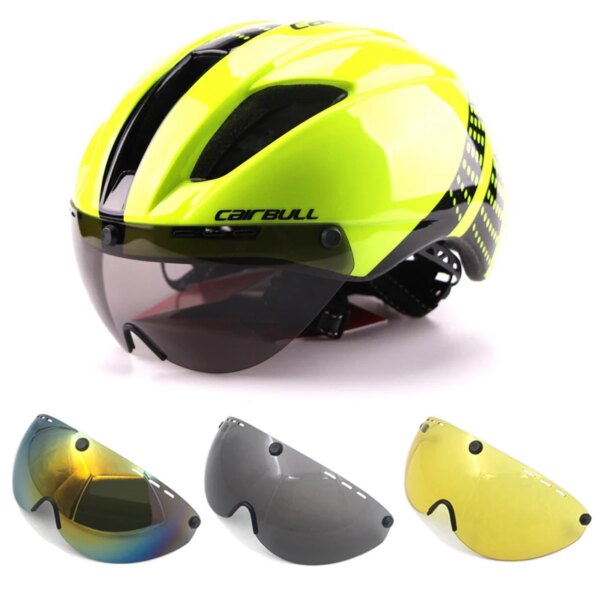 CAIRBULL TT Helmet Time Trial Cycling Helmet Goggles Race Road Bike Helmet with Lens Aero Helmet Bicycle Equipment Casco Ciclism - Image 9