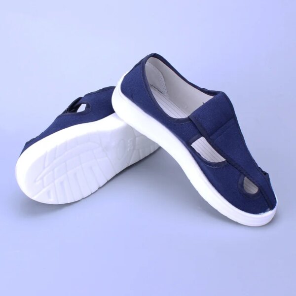 Canvas PVC white anti-static shoes casual breathable shoes Work Safety shoes - Image 3