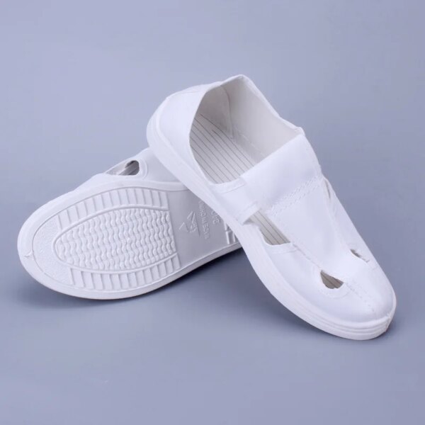 Canvas PVC white anti-static shoes casual breathable shoes Work Safety shoes - Image 6