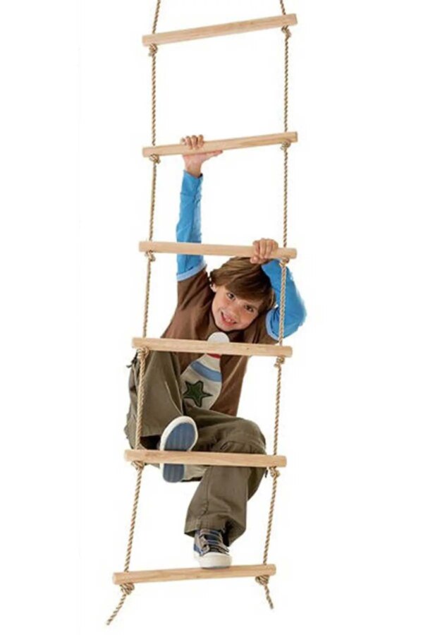 Children Fun Wooden Stepper Rope Climbing Ladder Folding Educational Developer Girl Boy Kids Garden Camping Action Toy Models - Image 6