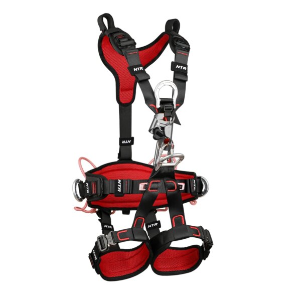 Climbing Rope Access Harness with Chest Ascender Fall Arrest Work Positioning for Industrial Abseiling Rescue Caving