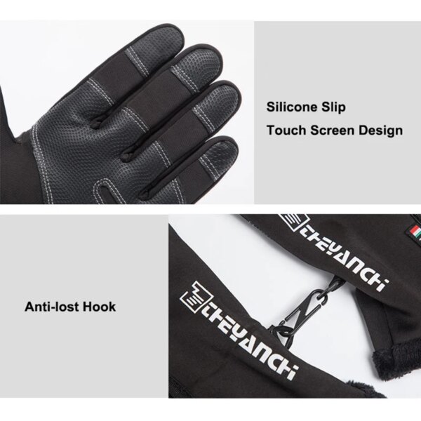 Cold-proof Ski Gloves Waterproof Winter Gloves Cycling Fluff Warm Gloves For Touchscreen Cold Weather Windproof Anti Slip - Image 6