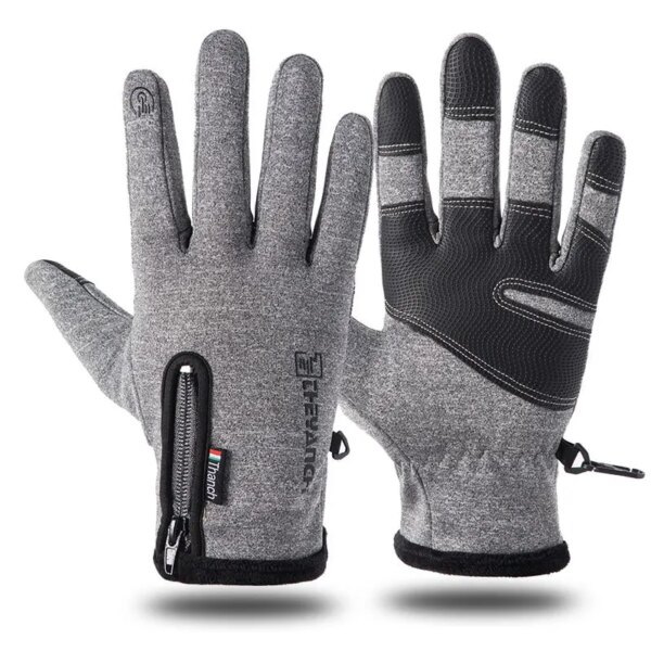 Cold-proof Ski Gloves Waterproof Winter Gloves Cycling Fluff Warm Gloves For Touchscreen Cold Weather Windproof Anti Slip - Image 8