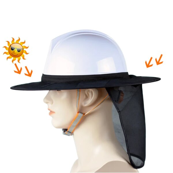 Construction Safety Reflective Hard Hat Neck Shield Helmet Sun Shade Reflective Stripe Kit Summer Sun Protection Prevent Sunburn - Image 4