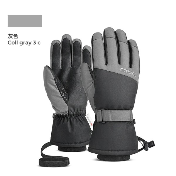 Copozz Men Women Winter Ski Gloves Waterproof Ultralight Snowboard Gloves Motorcycle Riding Snow Keep Warm Windproof Gloves - Image 11