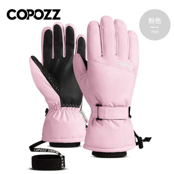 Copozz Men Women Winter Ski Gloves Waterproof Ultralight Snowboard Gloves Motorcycle Riding Snow Keep Warm Windproof Gloves - Image 8