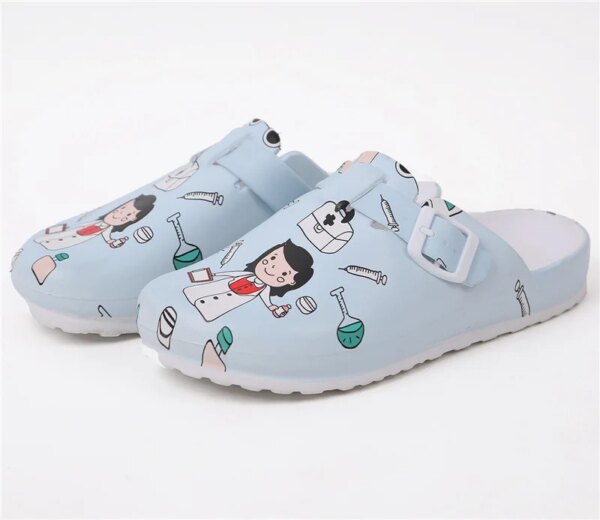 Doctor Nurse Medical shoes women nurse slippers EVA laboratory Cartoon clogs Non-slip Clogs Surgical Shoes dentist slippers - Image 3