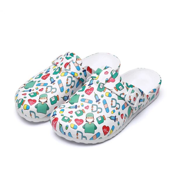 Doctor Nurse Medical shoes women nurse slippers EVA laboratory Cartoon clogs Non-slip Clogs Surgical Shoes dentist slippers - Image 7