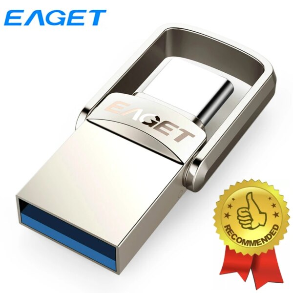 Eaget OTG USB Flash Drive Type C Pendrive 128GB 64GB 32GB Mini USB 3.1 Pen Drive For Type-C Phone Tablet Laptop Macbook Computer