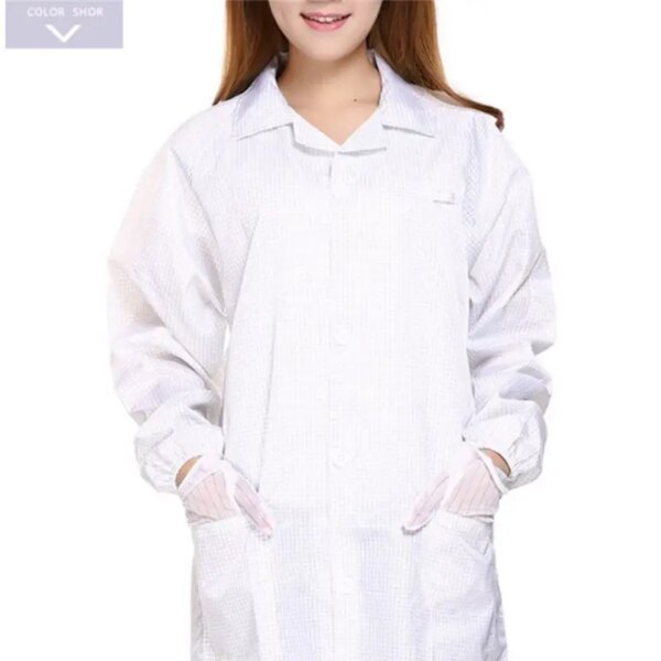 Factory wholesale Antistatic overall Suit Coat With Button Working Clothes Labor Protective From Dust Wholesale Safety Clothing - Image 2