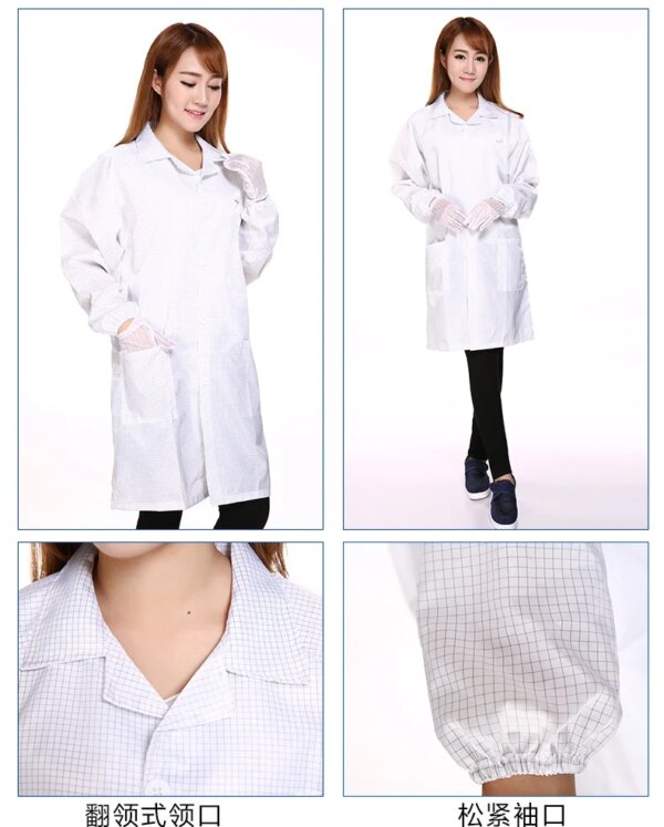 Factory wholesale Antistatic overall Suit Coat With Button Working Clothes Labor Protective From Dust Wholesale Safety Clothing - Image 3