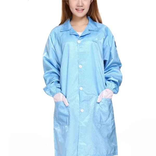 Factory wholesale Antistatic overall Suit Coat With Button Working Clothes Labor Protective From Dust Wholesale Safety Clothing - Image 6