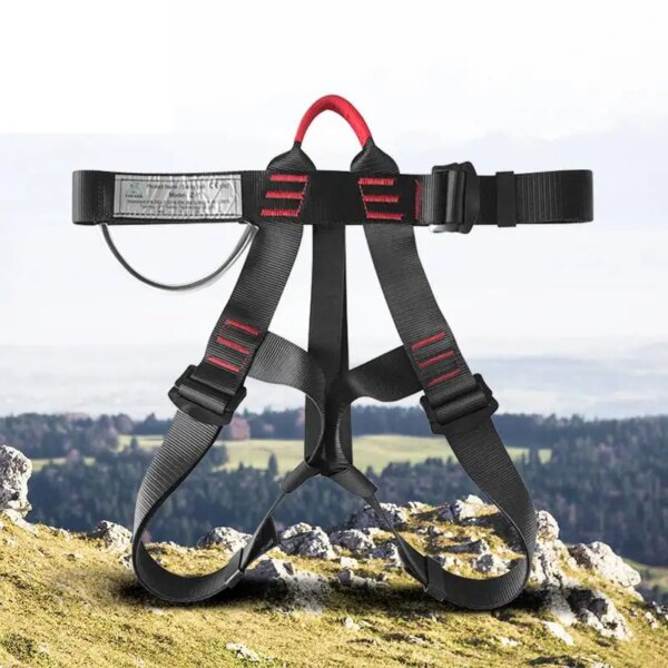 Fall Safety Belt for Outdoor Mountain Climbing Working Aloft Climbing Rock Harness Adjustable Half Body Protection Harness