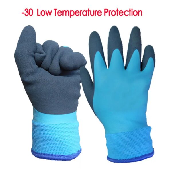 Fully Immersed Waterproof Safety Work Gloves Cold-proof Keep Warm Winter -30 Degree Cold Storage Fishing Windproof Outdoor