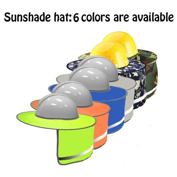 Hard Hat Sun Shade Hat Polyester Mesh Sun Shade Protection With Safety High Visibility Reflective Stripe