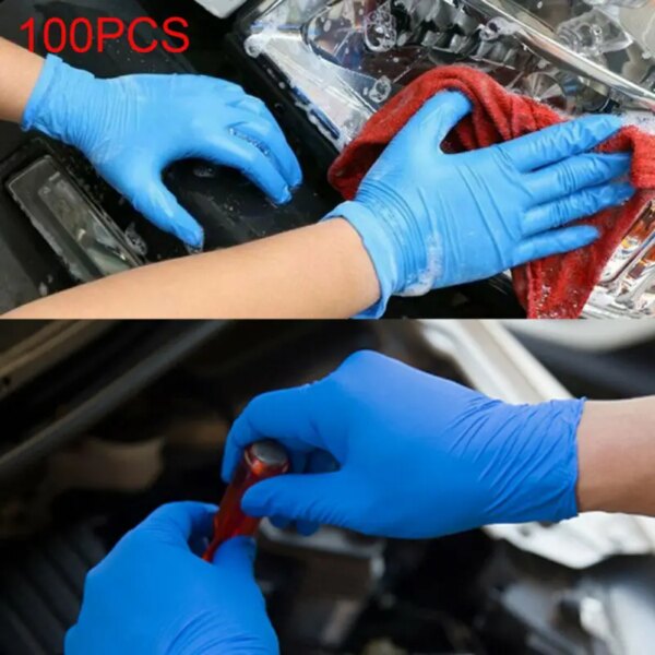 High Quality Disposable Nitrile Gloves 100pcs Latex Rubber Kitchen Cooking Protective Gloves - Image 2