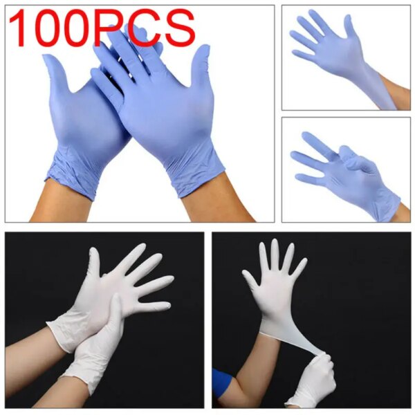 High Quality Disposable Nitrile Gloves 100pcs Latex Rubber Kitchen Cooking Protective Gloves - Image 3