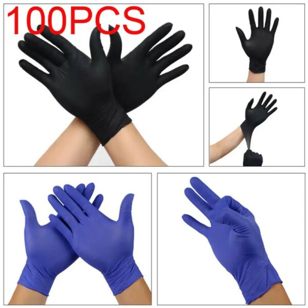 High Quality Disposable Nitrile Gloves 100pcs Latex Rubber Kitchen Cooking Protective Gloves - Image 4