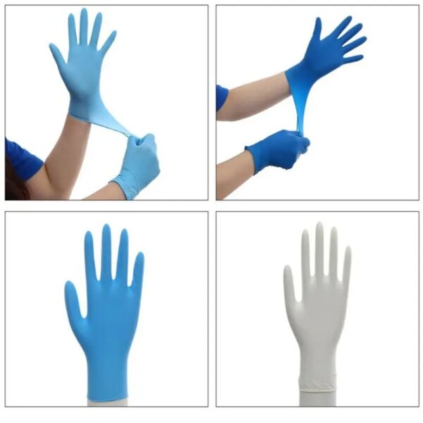 High Quality Disposable Nitrile Gloves 100pcs Latex Rubber Kitchen Cooking Protective Gloves - Image 6