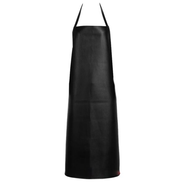 Hot Mens Womens Convenient Waterproof Men Stain-Resistant Leather Aprons Kitchen Dishwashing BBQ Bib