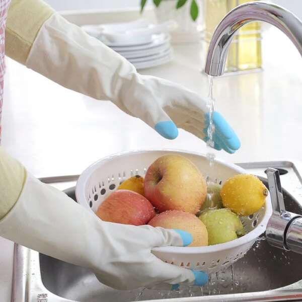 Long Sleeve latex Kitchen Wash Dishes Dishwashing Gloves House Cleaning - Image 3