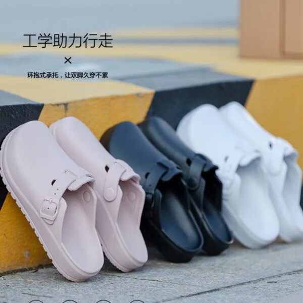 Medical Shoes Women Nurse Slippers EVA Laboratory Doctor Clogs Non-slip Nurse Clogs Surgical Shoes Dentist Work Slippers - Image 6