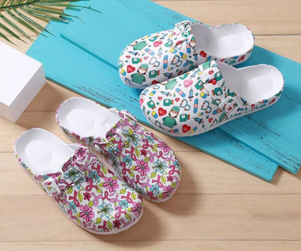 Medical shoes women nurse slippers EVA laboratory doctor clogs Non-slip Nurse Clogs Surgical Shoes dentist Work slippers - Image 3