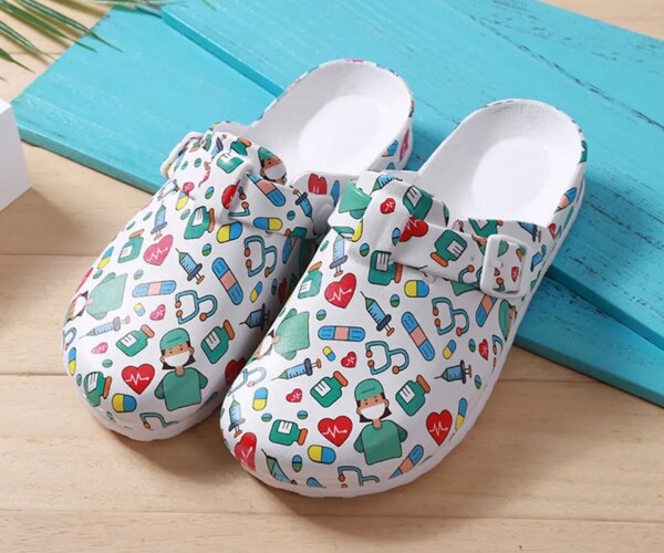 Medical shoes women nurse slippers EVA laboratory doctor clogs Non-slip Nurse Clogs Surgical Shoes dentist Work slippers - Image 4