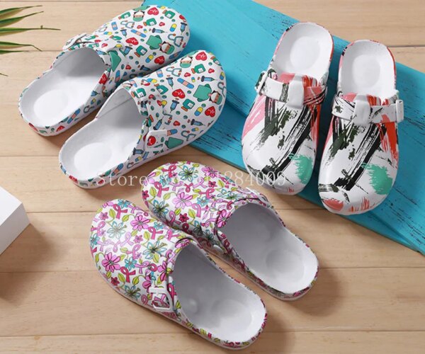 Medical shoes women nurse slippers EVA laboratory doctor clogs Non-slip Nurse Clogs Surgical Shoes dentist Work slippers - Image 5