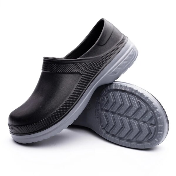 Men's Kitchen Safety Working Slippers  Non-Slip Waterproof Oil-proof Work Mules Clogs Nursing Chef Shoes Plus size 39-49