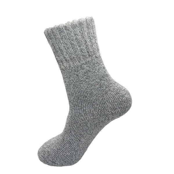 Men's Warm Wool Socks Winter Pure Color Thick Snow Casual Cashmere Business Socks 2 Pair - Image 19