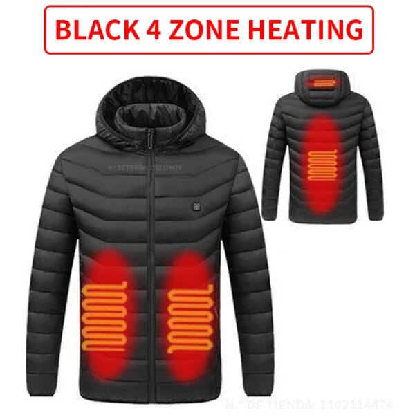 Men's Zone 9 Zone 11 Heated Jacket USB Winter Outdoor Electric Heated Jacket Warm Thermal Jacket Clothing Heated Cotton Jacket - Image 16