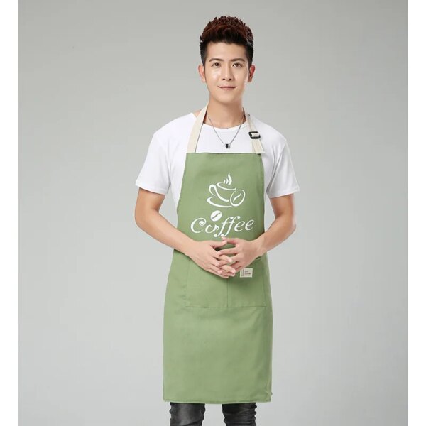 Men's cotton and linen sleeveless apron kitchen oil and dirt protective overalls custom LOGO gowns - Image 5