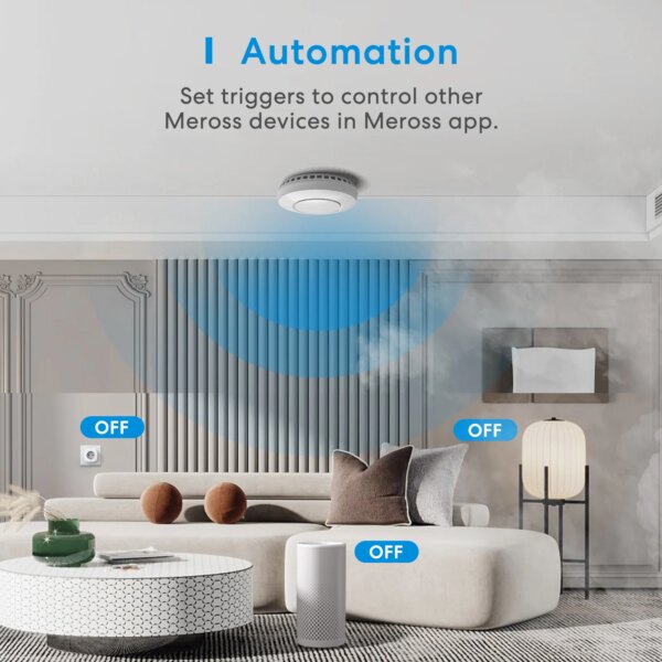 Meross Homekit Smart Smoke Detector Wifi Wireless Fire Alarm Monitor Sound Alert  For Apple HomeKit APP Remote With SmartThings - Image 5