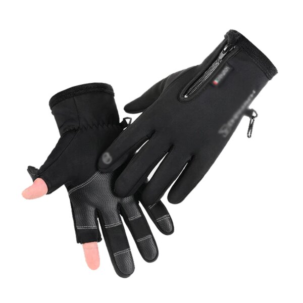 Mittens Women's Winter Fishing Gloves Touch Screen Plus Velvet Warm And Waterproof Outdoor Sports Cycling Gloves - Image 3