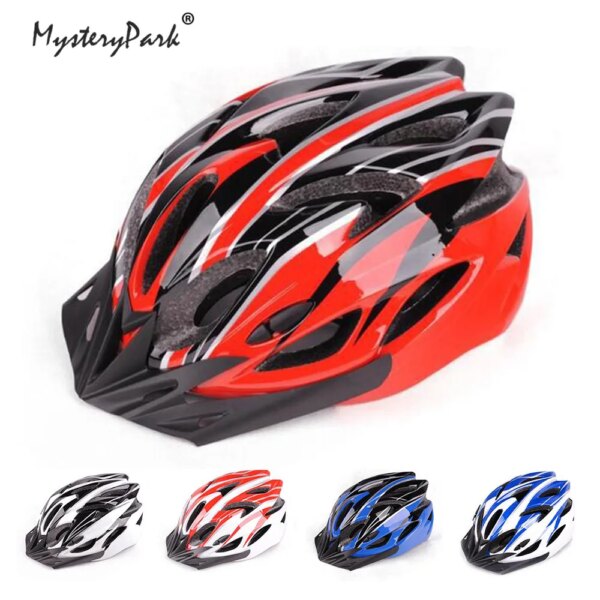 MysteryPark Bicycle Helmet Mountain Bike Cycling Outdoor Helmet Ultralight Adjustable Integrally-mold Protection Safety Hat - Image 2