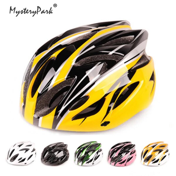 MysteryPark Bicycle Helmet Mountain Bike Cycling Outdoor Helmet Ultralight Adjustable Integrally-mold Protection Safety Hat