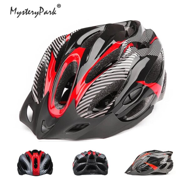 MysteryPark Ultralight Cycling Helmet Mountain Bike Helmet Adjustable Integrally-mold Road Outdoor Motorcycle Riding Safety Hat