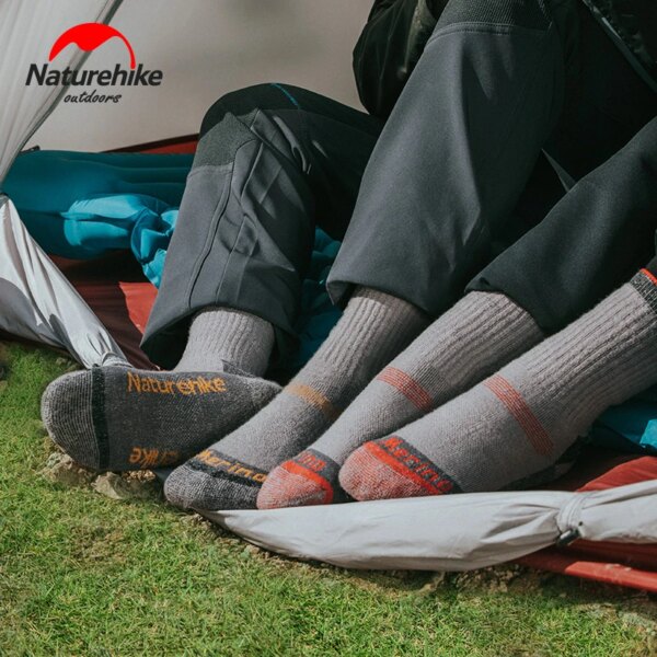 Naturehike 1 Pair Winter Thick Warm Skiing Merino Woollen Sports Socks Ourdoor Running Socks Quick-dry Ventilate Deodorant Socks - Image 2