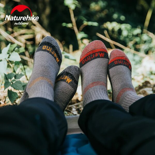 Naturehike 1 Pair Winter Thick Warm Skiing Merino Woollen Sports Socks Ourdoor Running Socks Quick-dry Ventilate Deodorant Socks - Image 3