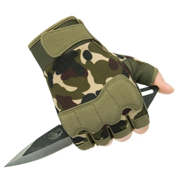 Outdoor Fingerless Motorcycle Gloves Touchscreen Military Protective Tactics Half Finger Racing Motorbike Cycling Gloves - Image 4